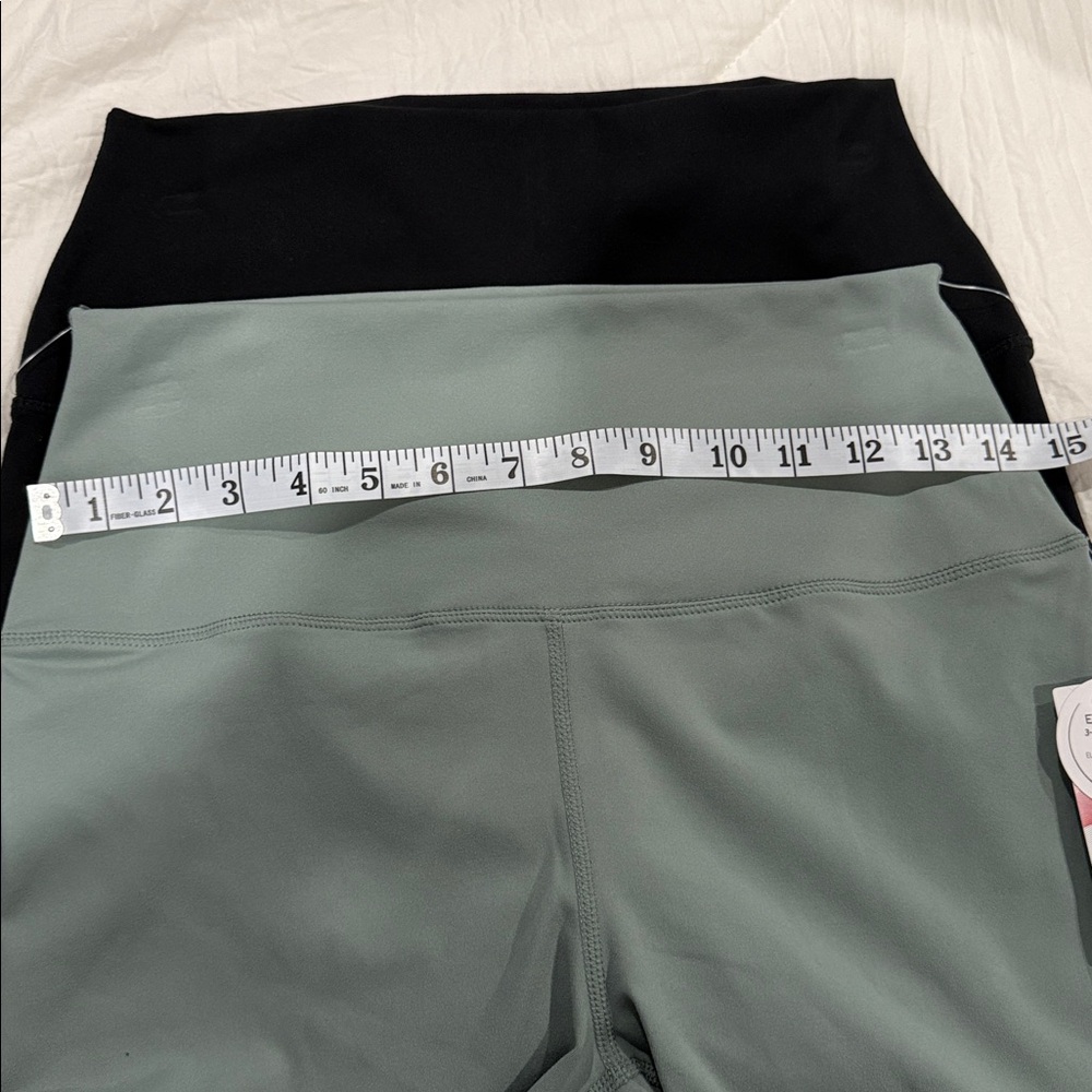 Women's Black and Green Shorts